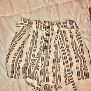 Striped Flowy Shorts